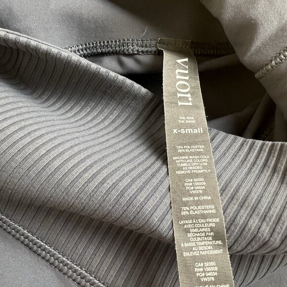 Vuori Rib Studio Short Women’s Biker Gray High Rise 6" Inseam Size XS - Picture 6 of 6